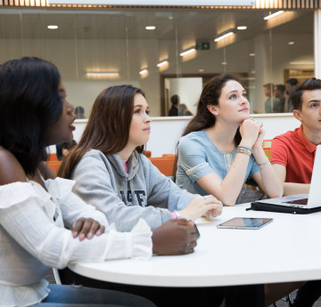 Students listening to a lecturer