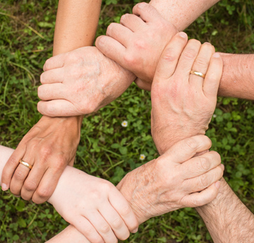 hands linked