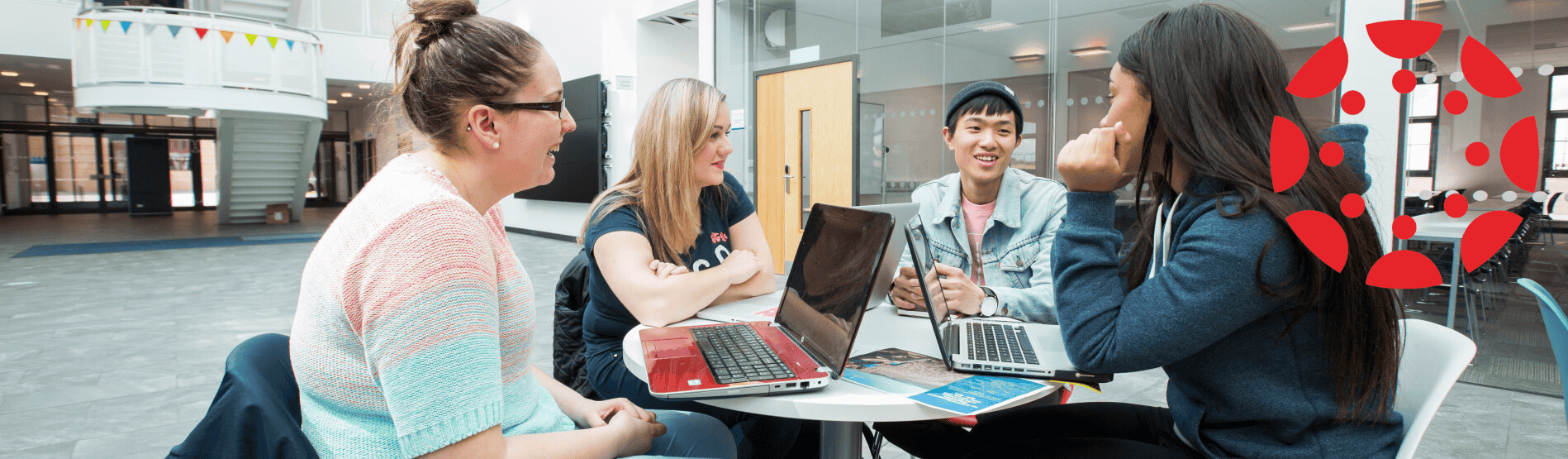 Students using laptops 