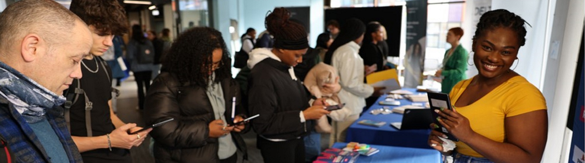 Students at the Part Time Jobs Fayre