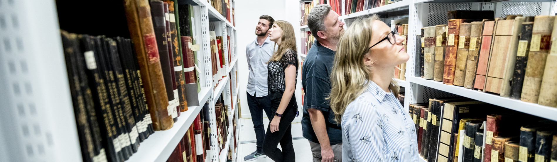 Students in the library