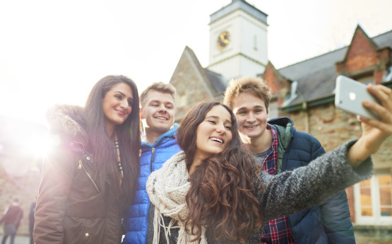 Student taking a photo