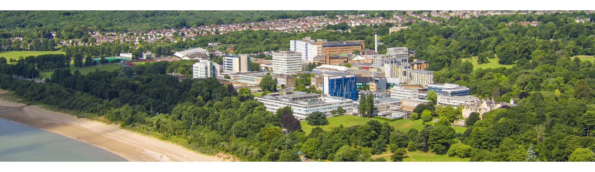 Ariel View of Swansea University