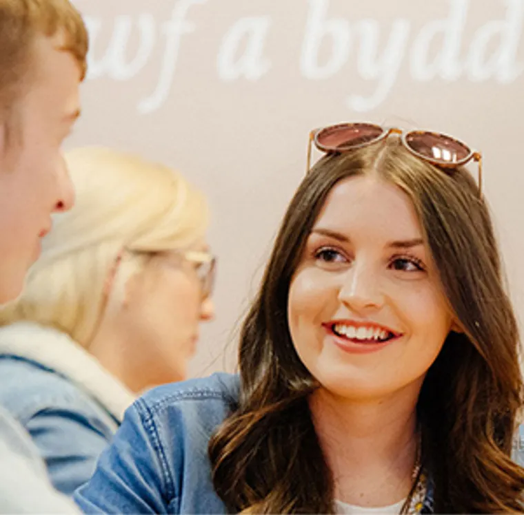 Students smiling