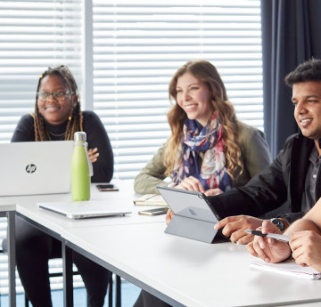 Students studying